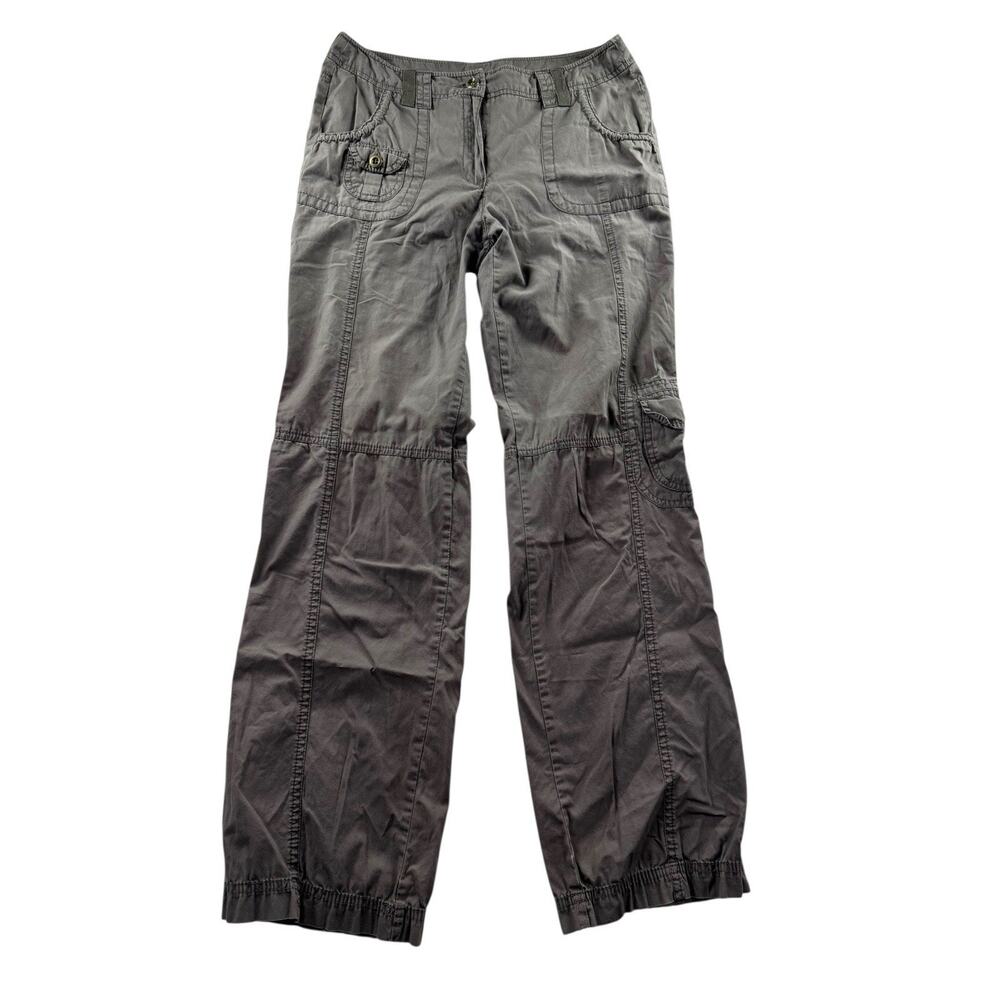 Sandro Cargo Pants Womens Size 4 Cotton Wide Leg Brown Tapered Utility Y2K